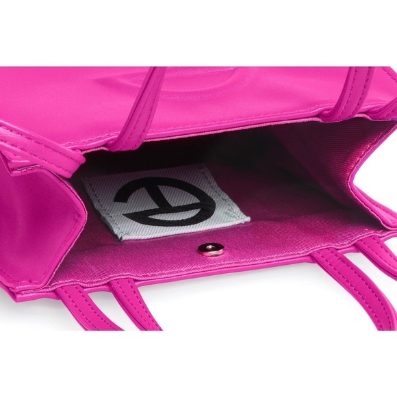 TELFAR’S SIGNATURE LOGO BAG Small Rose Shopper Bag IN BRIGHT PINK - Picture 5 of 8